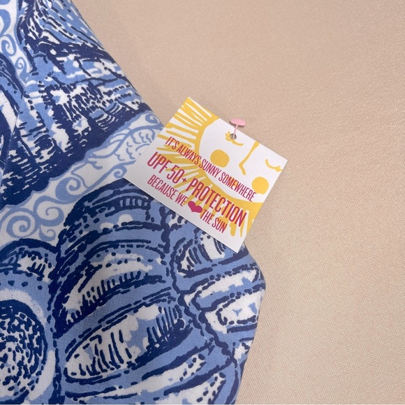 Lilly Pulitzer UPF 50+ Captain Popover Peri Blue Pop Up Stuffed Shells Sz XS NWT - Picture 5 of 15